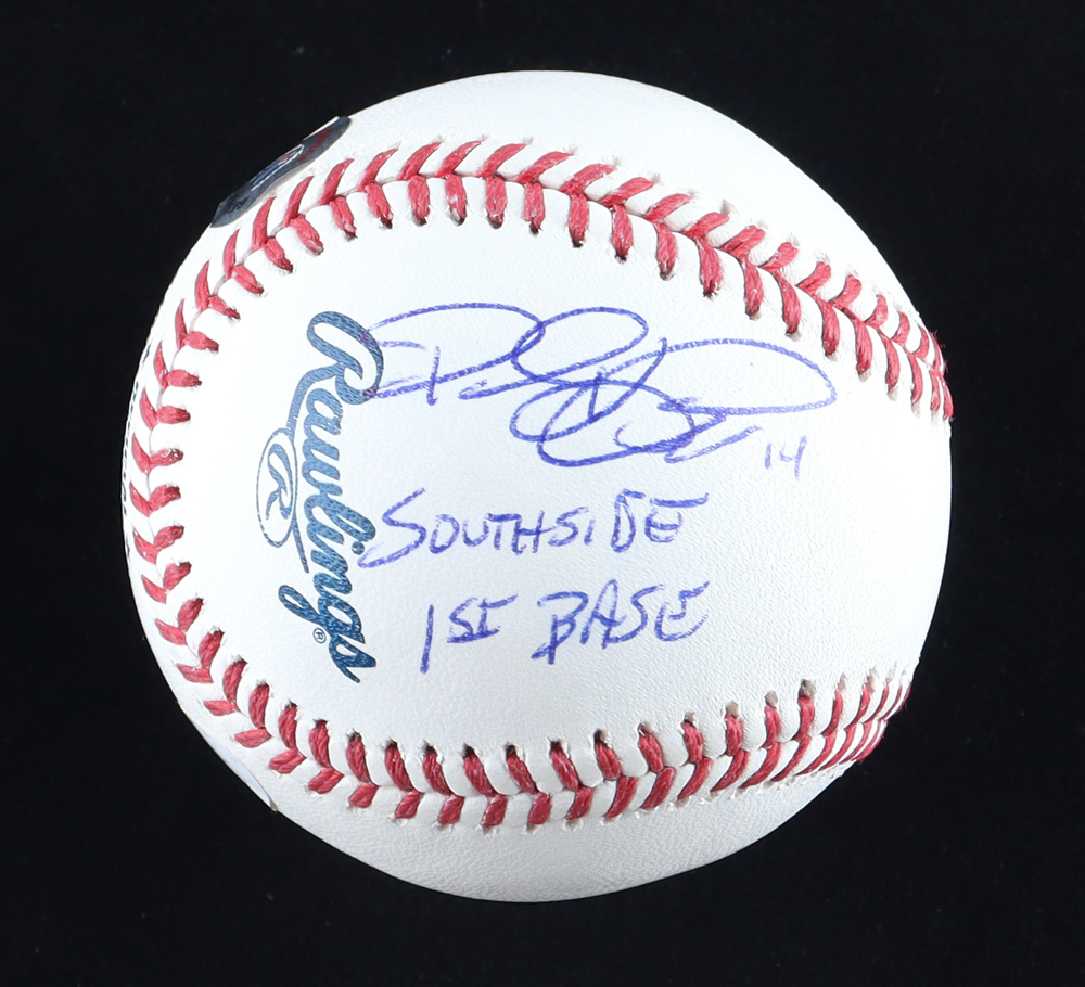 Paul Konerko & Derek Lee Signed OML Baseball Inscribed "Southside 1st Base" & "Northside 1st Base" (Beckett) at PristineAuction.com Paul Konerko & Derek Lee Signed OML Baseball Inscribed "Southside 1st Base" & "Northside 1st Base" (Beckett) at PristineAuction.com