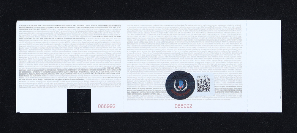 Jett Howard Signed 2023 Magic Ticket (Beckett) at PristineAuction.com Jett Howard Signed 2023 Magic Ticket (Beckett) at PristineAuction.com