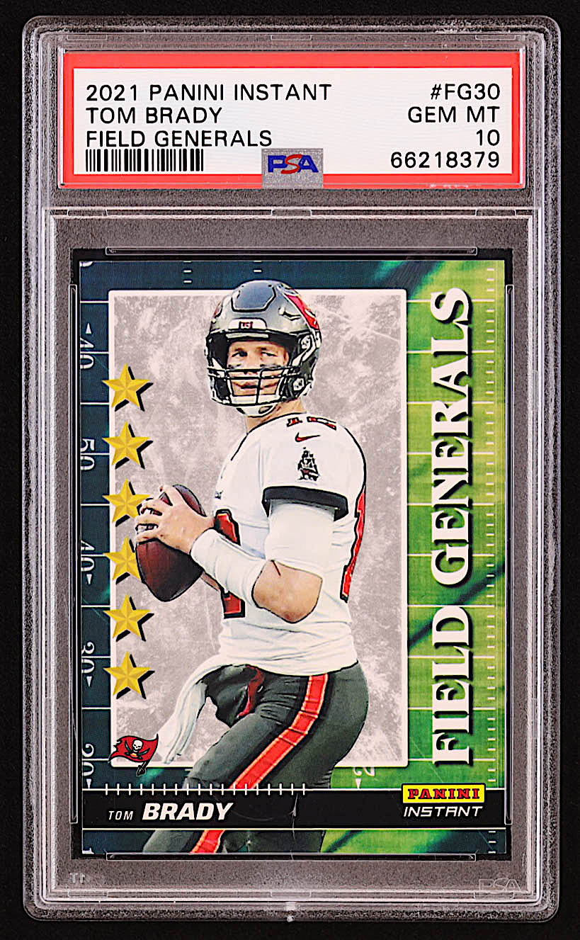 Tom Brady 2021 Panini Instant Field Generals #FG30 (PSA 10) at PristineAuction.com Tom Brady 2021 Panini Instant Field Generals #FG30 (PSA 10) at PristineAuction.com