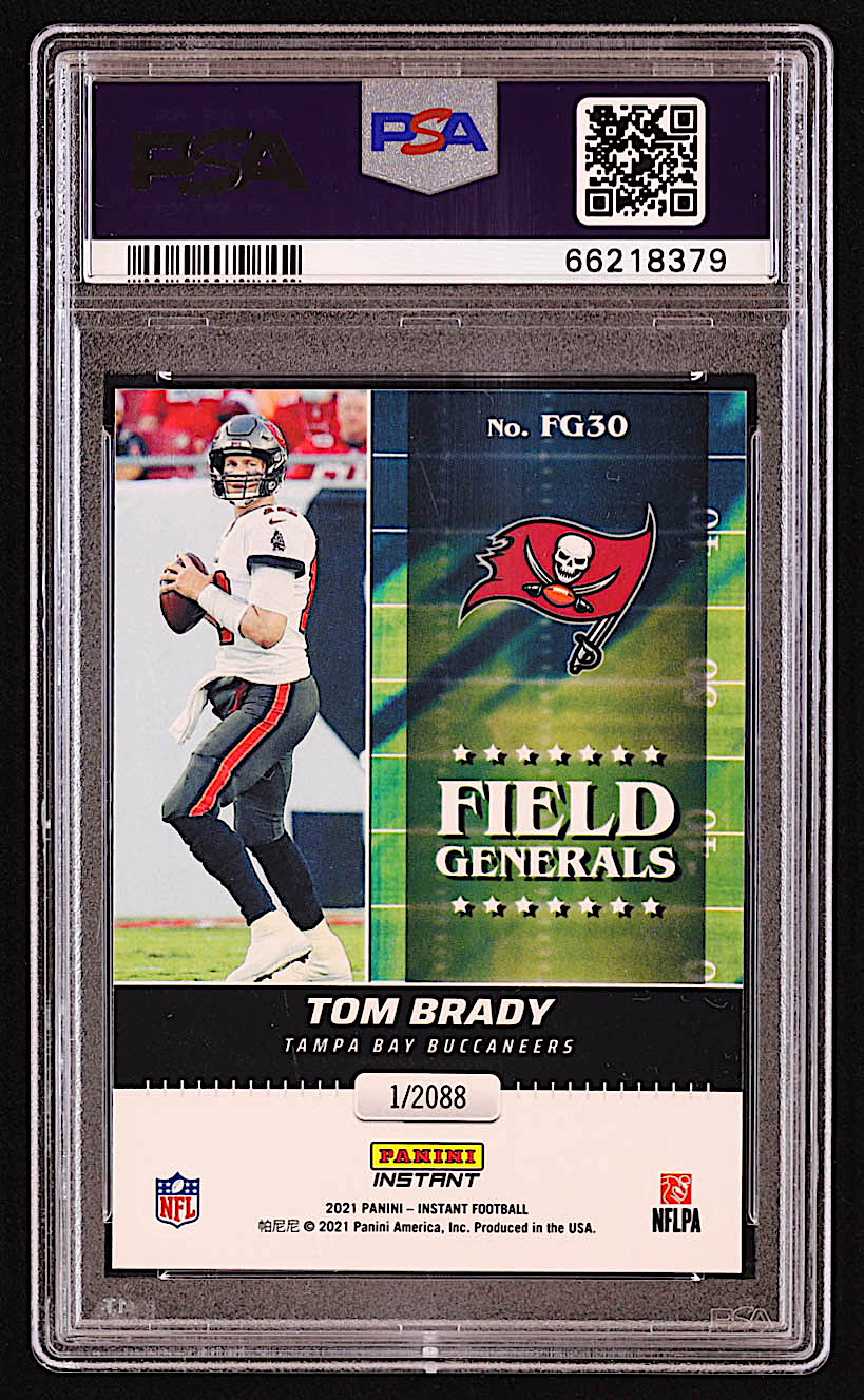 Tom Brady 2021 Panini Instant Field Generals #FG30 (PSA 10) at PristineAuction.com Tom Brady 2021 Panini Instant Field Generals #FG30 (PSA 10) at PristineAuction.com