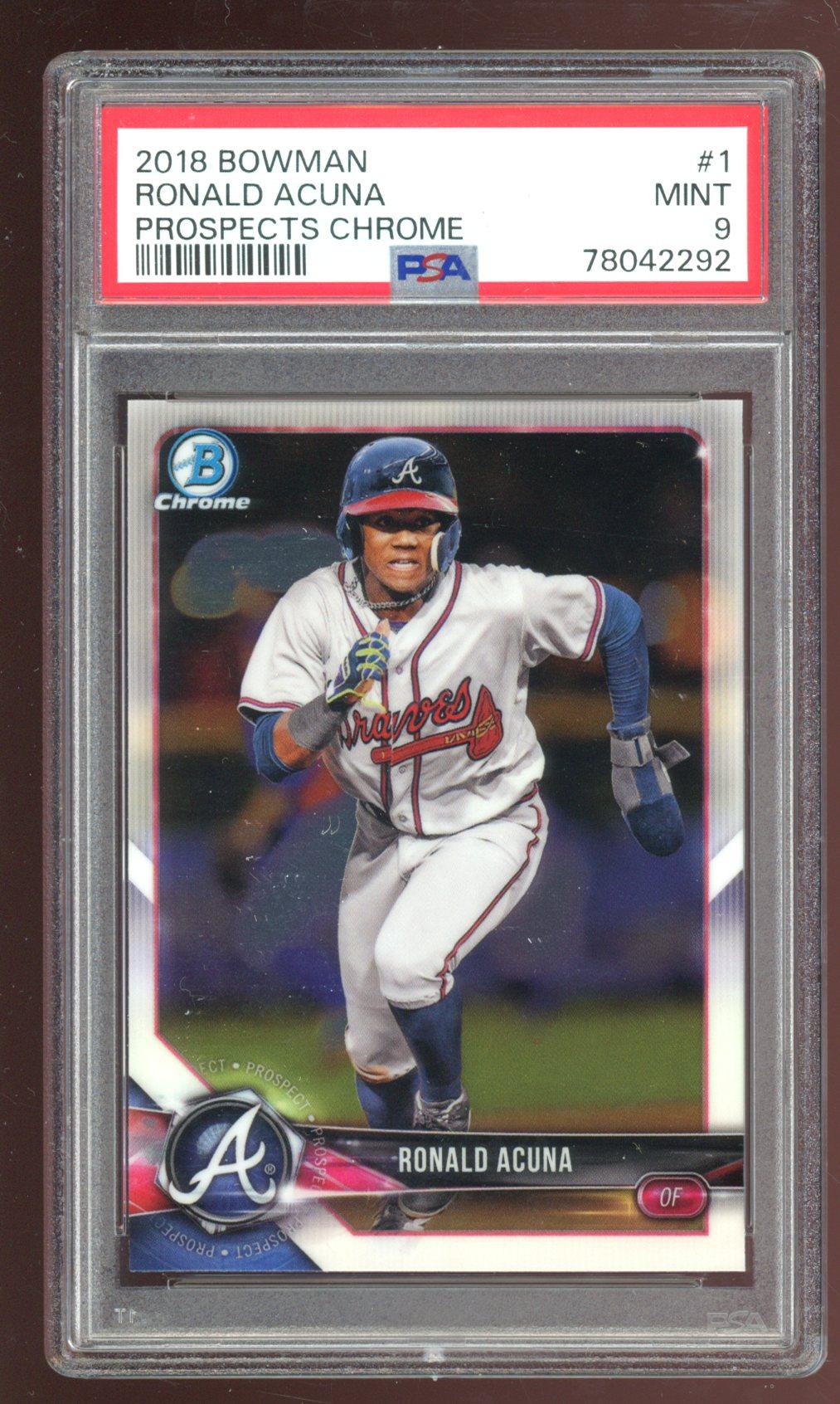 Ronald Acuna 2018 Bowman Chrome Prospects #BCP1 (PSA 9) at PristineAuction.com Ronald Acuna 2018 Bowman Chrome Prospects #BCP1 (PSA 9) at PristineAuction.com
