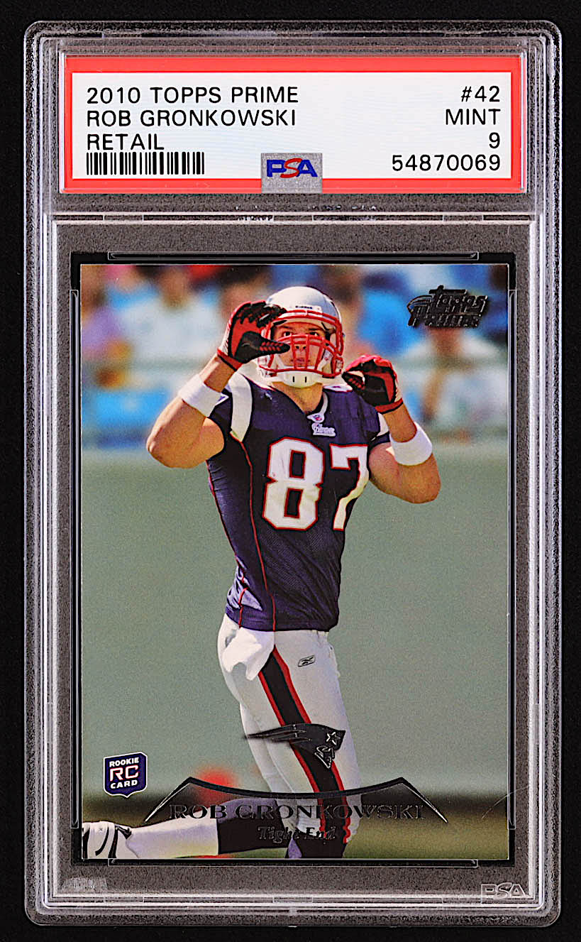 Rob Gronkowski 2010 Topps Prime Retail #42 RC (PSA 9) at PristineAuction.com Rob Gronkowski 2010 Topps Prime Retail #42 RC (PSA 9) at PristineAuction.com