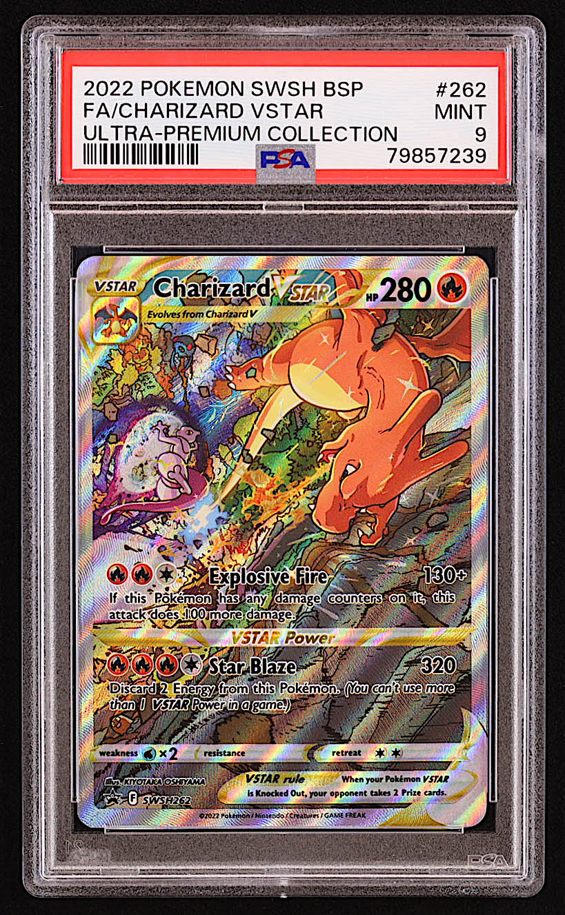 Charizard VSTAR 2019-22 Pokemon Sword and Shield Black Star Promos #SWSH262 (PSA 9) at PristineAuction.com Charizard VSTAR 2019-22 Pokemon Sword and Shield Black Star Promos #SWSH262 (PSA 9) at PristineAuction.com
