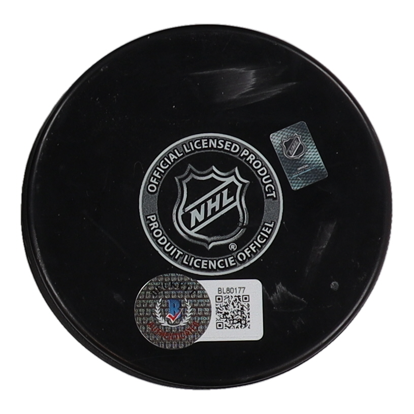 John Beecher Signed Boston Bruins Hockey Puck (Beckett) at PristineAuction.com John Beecher Signed Boston Bruins Hockey Puck (Beckett) at PristineAuction.com