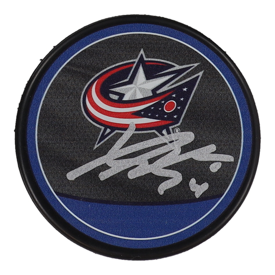 Adam Fantilli Signed Blue Jackets Logo Hockey Puck (Beckett) at PristineAuction.com Adam Fantilli Signed Blue Jackets Logo Hockey Puck (Beckett) at PristineAuction.com