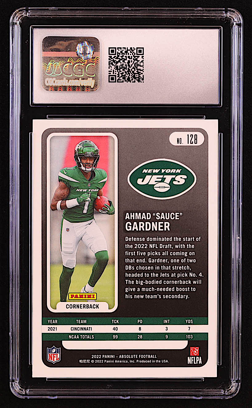 Ahmad Gardner 2022 Absolute #128 RC (CGC 9.5) at PristineAuction.com Ahmad Gardner 2022 Absolute #128 RC (CGC 9.5) at PristineAuction.com