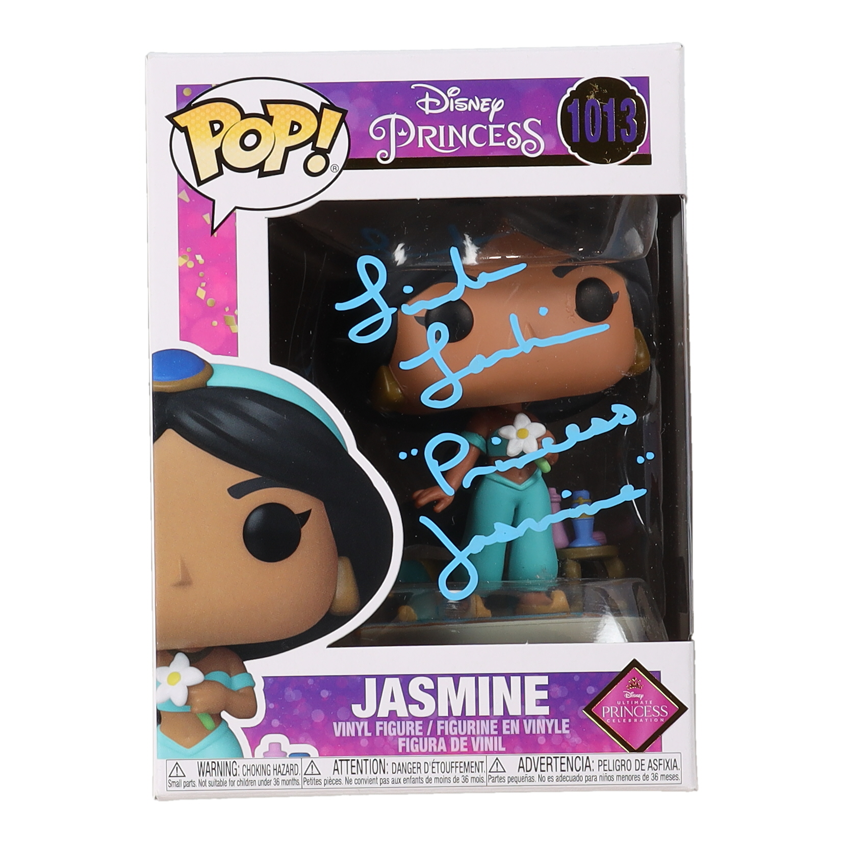 Linda Larkin Signed "Disney Princess" #1013 Jasmine Funko Pop! Vinyl Figure Inscribed "Princess Jasmine" (PA) at PristineAuction.com Linda Larkin Signed "Disney Princess" #1013 Jasmine Funko Pop! Vinyl Figure Inscribed "Princess Jasmine" (PA) at PristineAuction.com