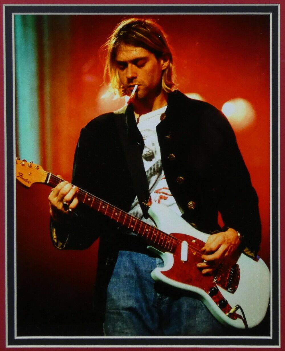 Kurt Cobain Nirvana Custom Framed Photo Display with "Lithium" Lyrics ...