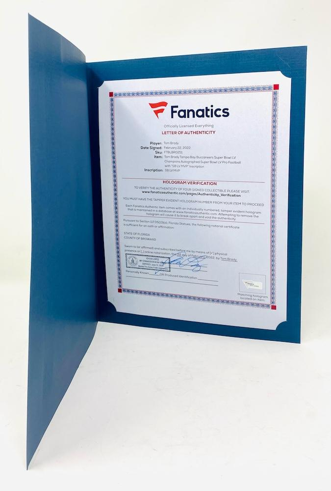 Tom Brady Signed "The Duke" Official NFL Game Ball Inscribed "SB LV MVP