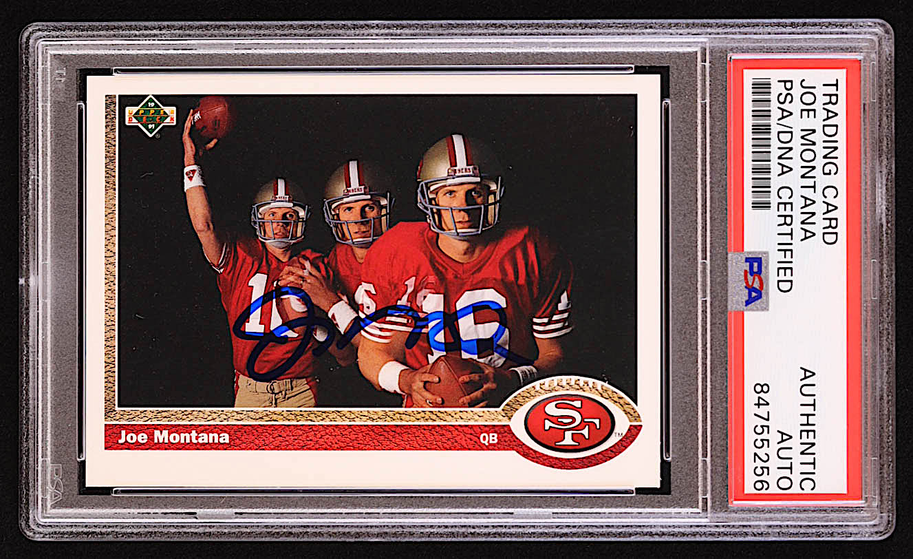 Joe Montana Signed 1991 Upper Deck #54 / 3X (PSA) at PristineAuction.com Joe Montana Signed 1991 Upper Deck #54 / 3X (PSA) at PristineAuction.com