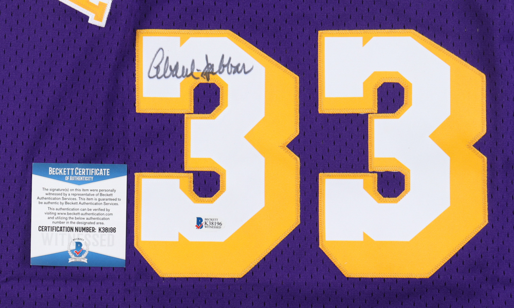 Kareem Abdul-Jabbar Signed Lakers Jersey (Beckett) at PristineAuction.com Kareem Abdul-Jabbar Signed Lakers Jersey (Beckett) at PristineAuction.com