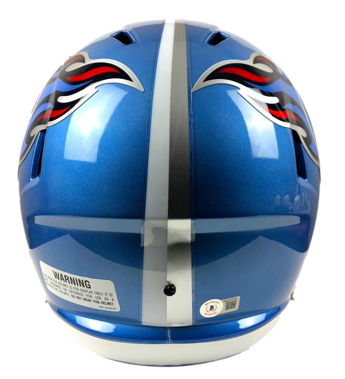 Treylon Burks Signed Titans Full-Size Flash Alternate Speed Helmet (Beckett) at PristineAuction.com Treylon Burks Signed Titans Full-Size Flash Alternate Speed Helmet (Beckett) at PristineAuction.com