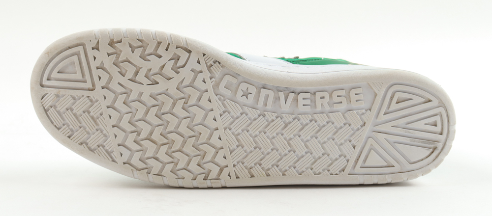 Larry Bird Signed Converse Special Edition 1984 Celtics Championship Shoe With Name Plaque Stand (PSA) at PristineAuction.com Larry Bird Signed Converse Special Edition 1984 Celtics Championship Shoe With Name Plaque Stand (PSA) at PristineAuction.com