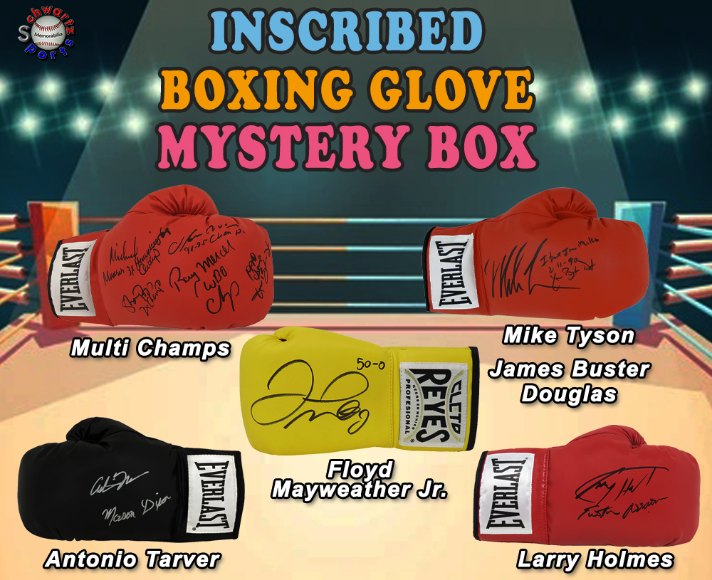 Boxing Glove INSCRIBED & Signed Mystery Box - Series 11 (Limited to 100) – Schwartz Sports at PristineAuction.com Boxing Glove INSCRIBED & Signed Mystery Box - Series 11 (Limited to 100) – Schwartz Sports at PristineAuction.com