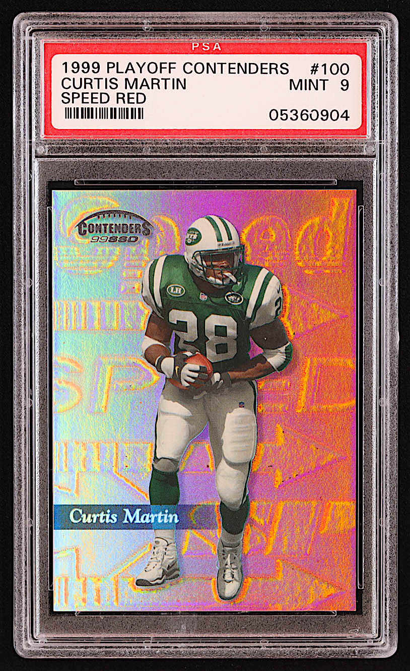 Curtis Martin 1999 Playoff Contenders SSD Speed Red #100 #75/100 (PSA 9) at PristineAuction.com Curtis Martin 1999 Playoff Contenders SSD Speed Red #100 #75/100 (PSA 9) at PristineAuction.com