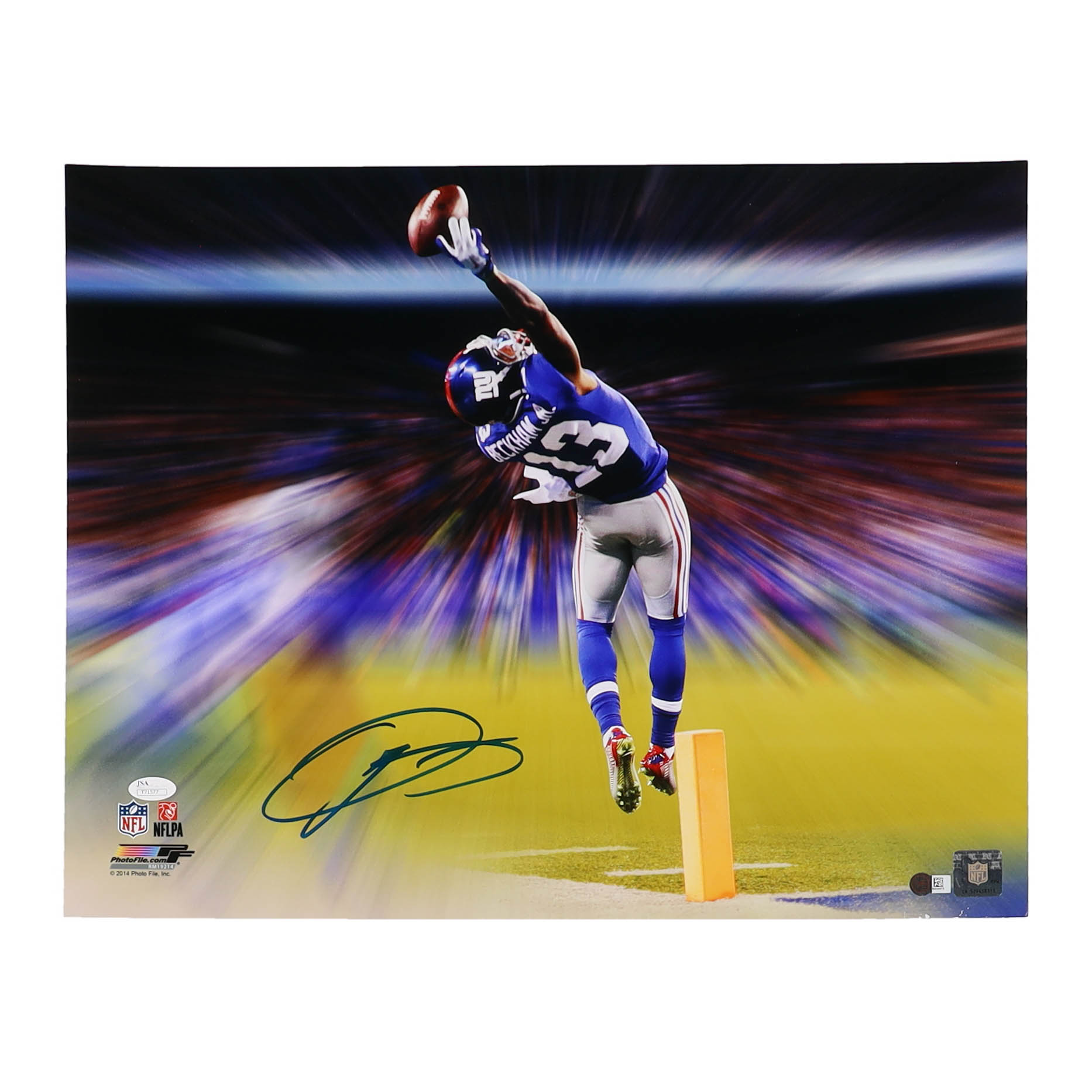 Odell Beckham Jr. Signed Giants 16x20 Photo (JSA) at PristineAuction.com Odell Beckham Jr. Signed Giants 16x20 Photo (JSA) at PristineAuction.com