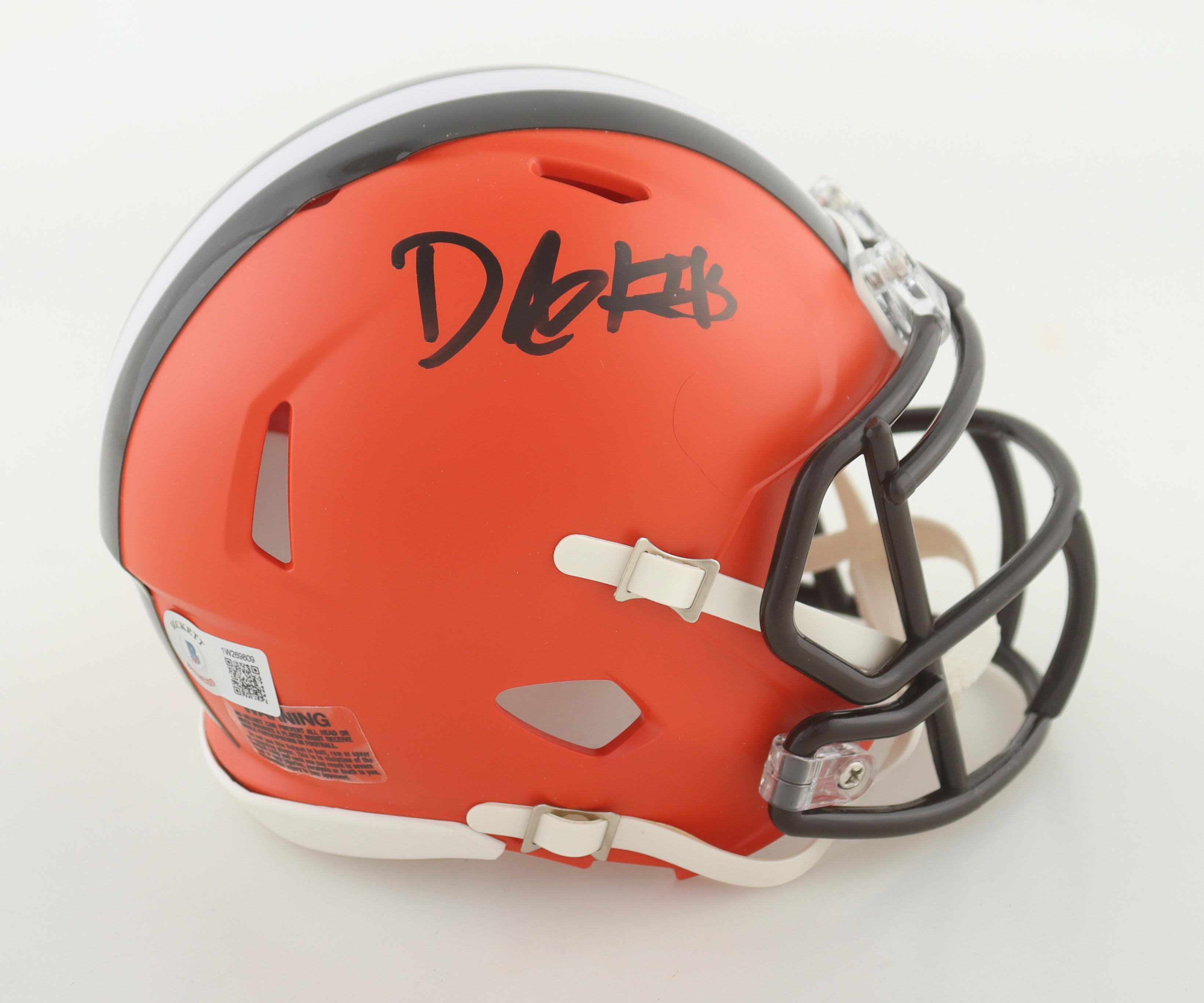 David Njoku Signed Browns Speed Mini Helmet (Beckett) at PristineAuction.com David Njoku Signed Browns Speed Mini Helmet (Beckett) at PristineAuction.com
