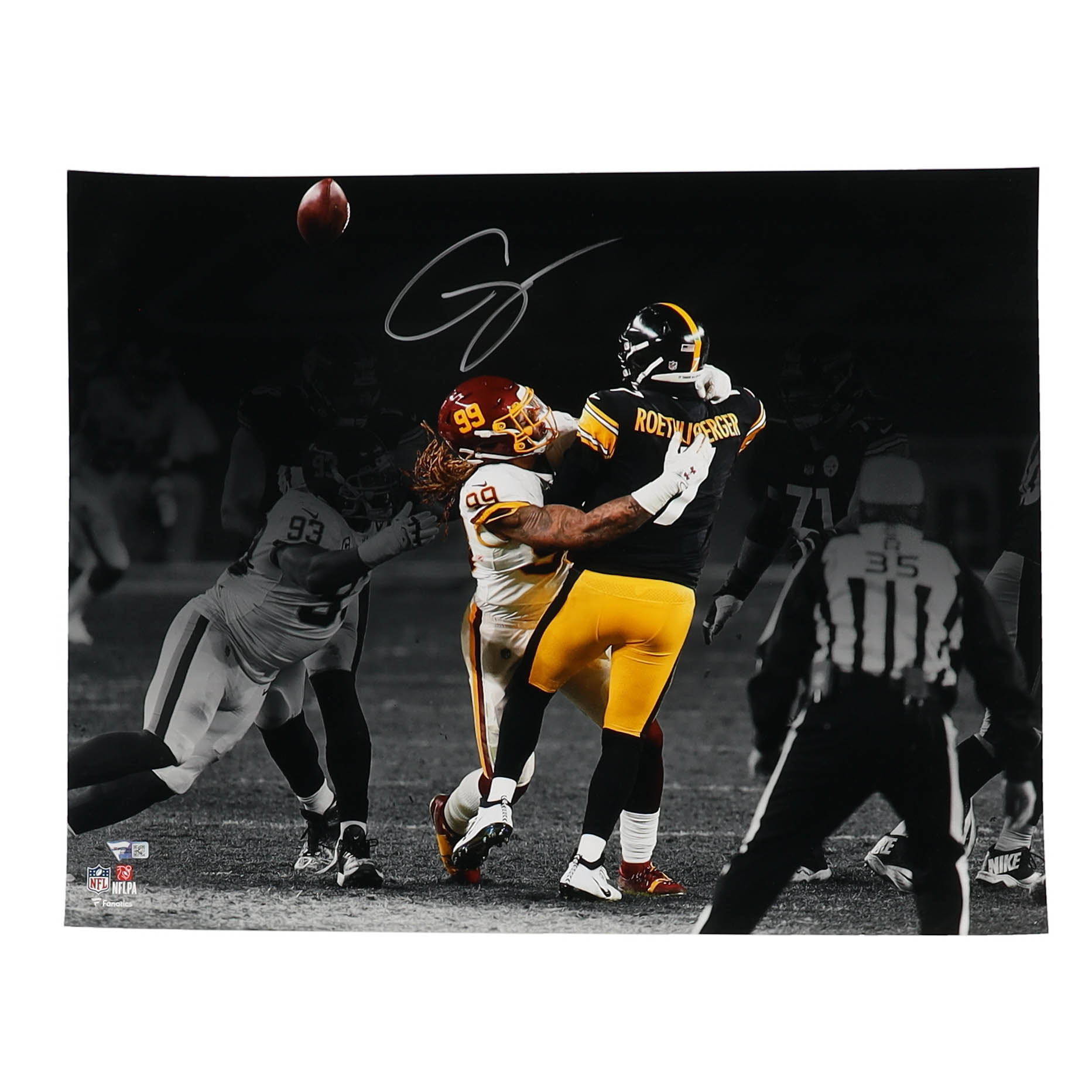 Chase Young Signed Football Team 16x20 Photo (Fanatics) at PristineAuction.com Chase Young Signed Football Team 16x20 Photo (Fanatics) at PristineAuction.com