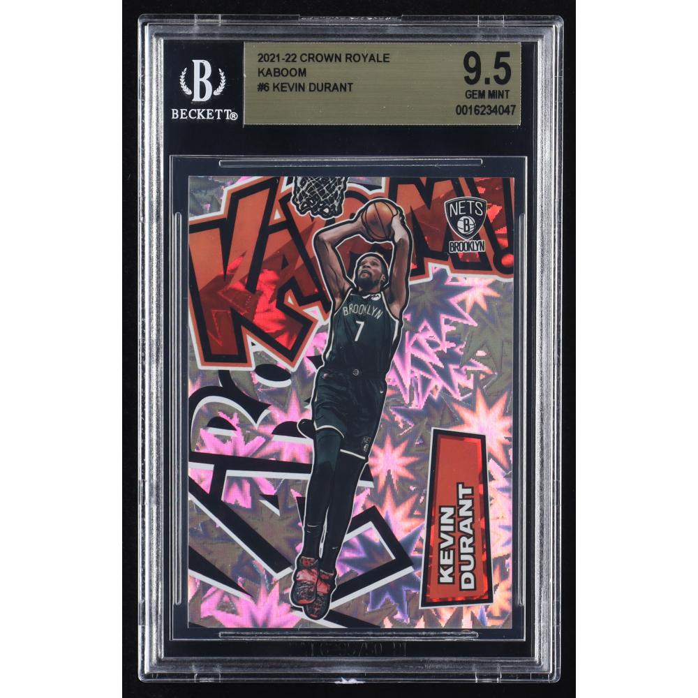 Kevin Durant 202122 Crown Royale Kaboom 6 (BGS 9.5) Pristine Auction