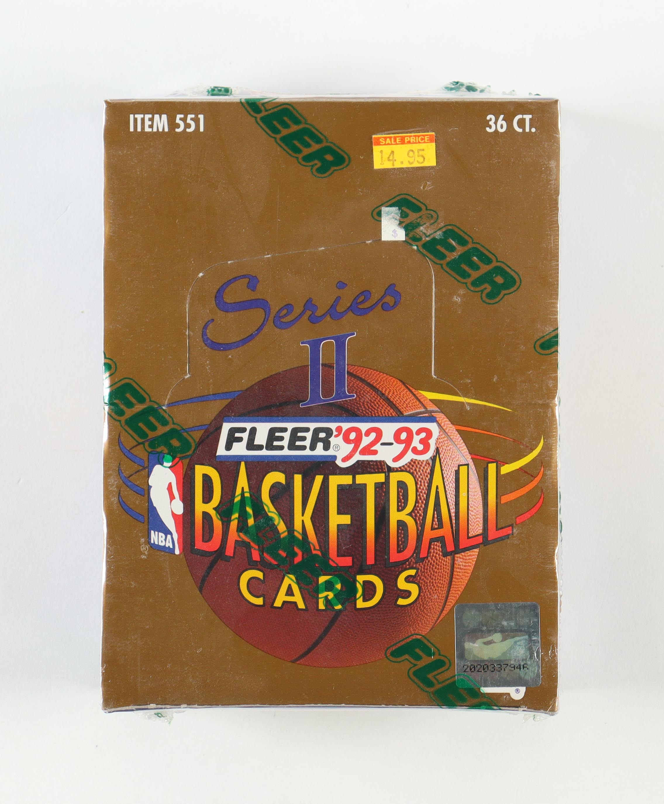1992-93 Fleer Series 2 Basketball Hobby Box With (36) Packs at PristineAuction.com 1992-93 Fleer Series 2 Basketball Hobby Box With (36) Packs at PristineAuction.com