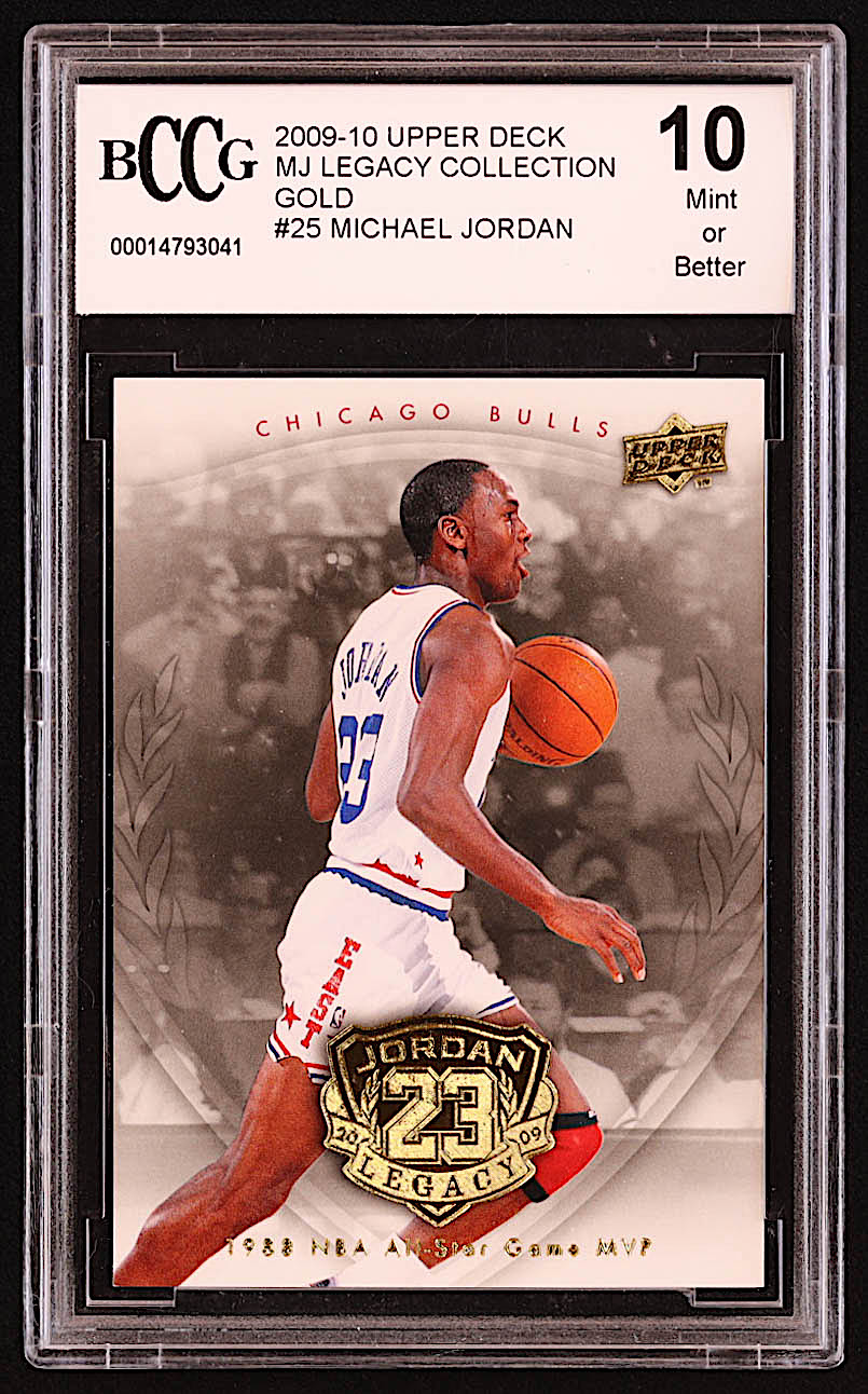 Michael Jordan 2009-10 Upper Deck Michael Jordan Legacy Collection Gold #25 (BCCG 10) at PristineAuction.com Michael Jordan 2009-10 Upper Deck Michael Jordan Legacy Collection Gold #25 (BCCG 10) at PristineAuction.com