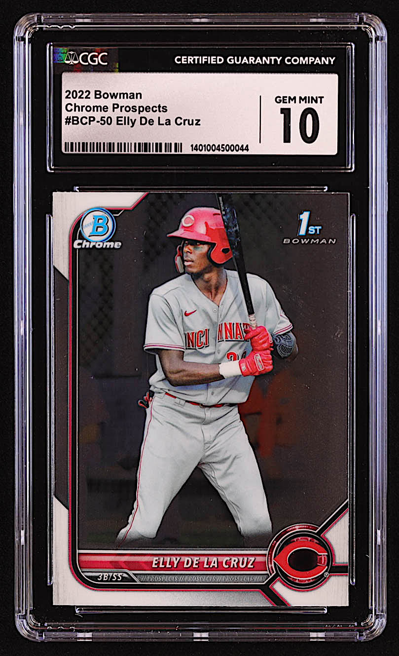Elly De La Cruz 2022 Bowman Chrome Prospects #BCP50 (CGC 10) at PristineAuction.com Elly De La Cruz 2022 Bowman Chrome Prospects #BCP50 (CGC 10) at PristineAuction.com