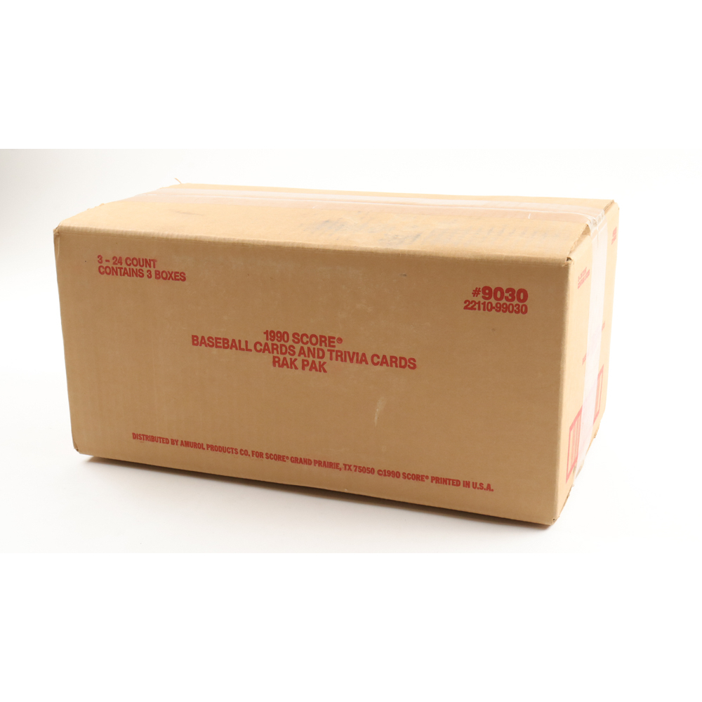 1990 Score Baseball Rack Pack Case With (3) Boxes | Pristine Auction