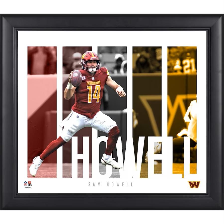 Sam Howell Commanders Custom Framed Photo at PristineAuction.com Sam Howell Commanders Custom Framed Photo at PristineAuction.com