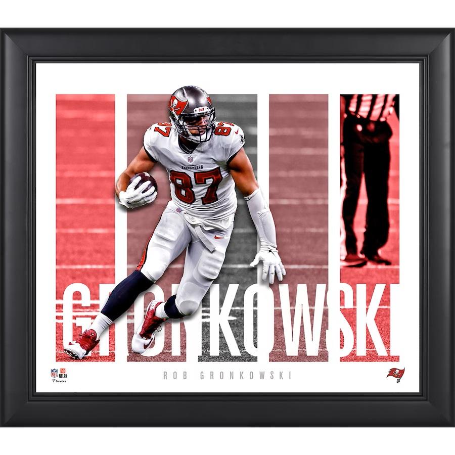 Rob Gronkowski Buccaneers Custom Framed Photo at PristineAuction.com Rob Gronkowski Buccaneers Custom Framed Photo at PristineAuction.com