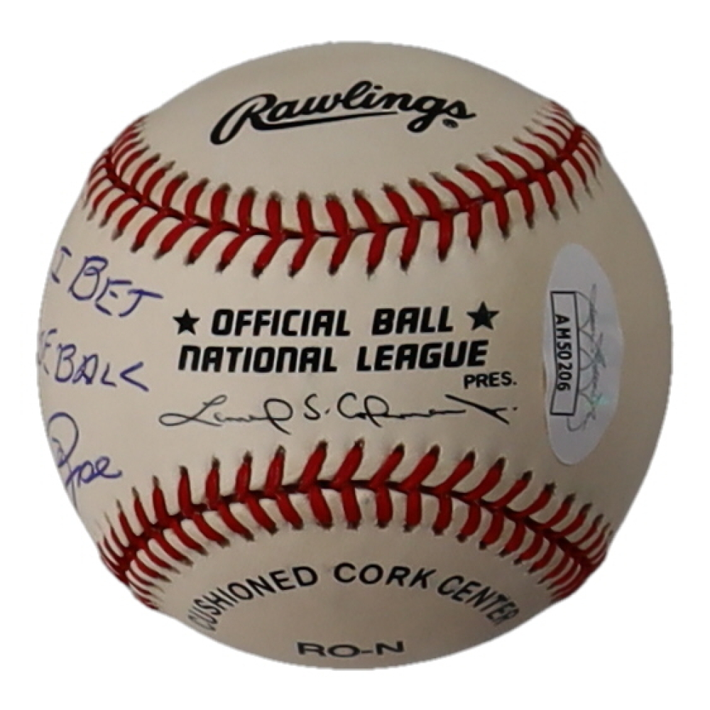Pete Rose Signed ONL Baseball Inscribed "Sorry I Bet On Baseball" (JSA) at PristineAuction.com Pete Rose Signed ONL Baseball Inscribed "Sorry I Bet On Baseball" (JSA) at PristineAuction.com