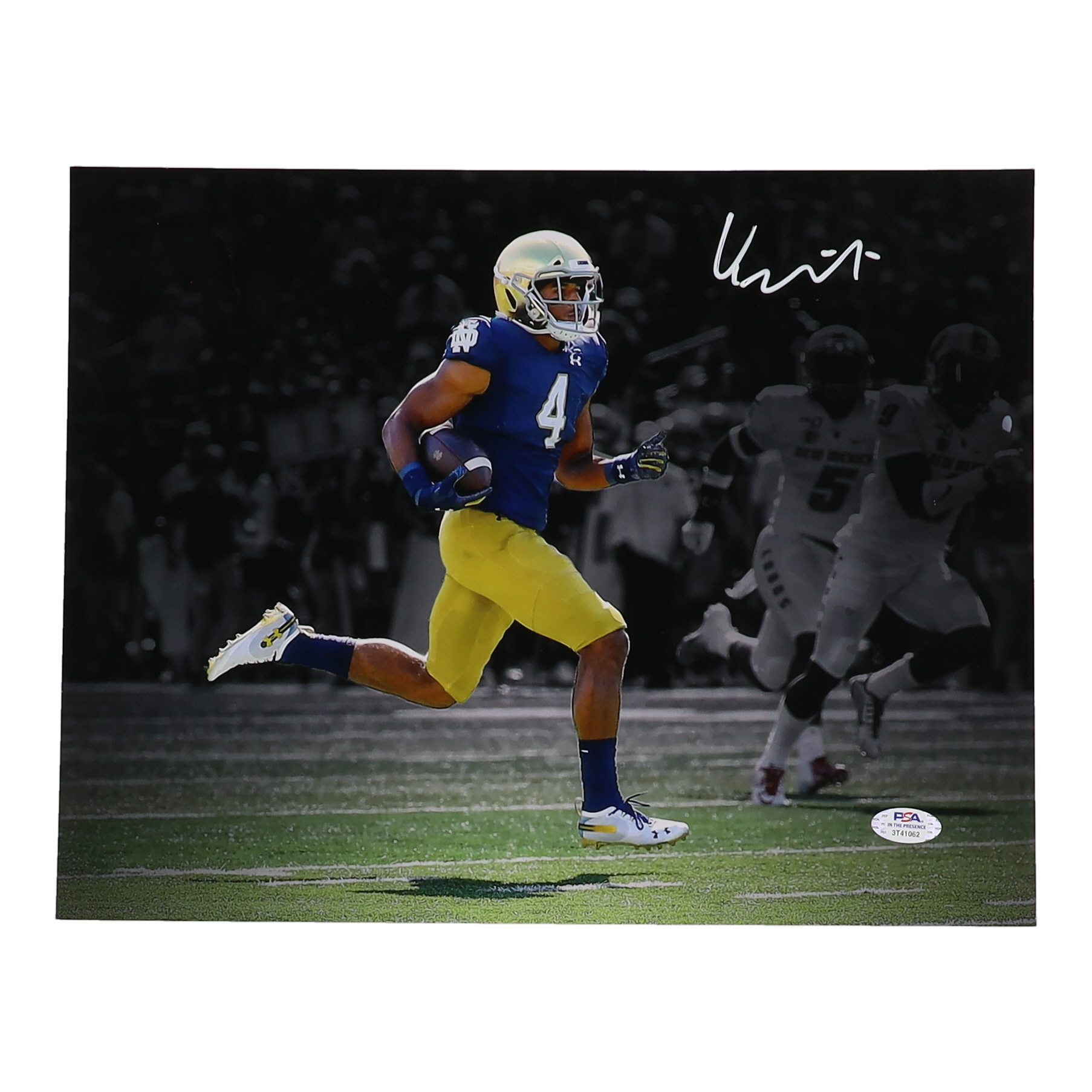 Kevin Austin Jr. Signed Notre Dame Fighting Irish 11x14 Photo (PSA) at PristineAuction.com Kevin Austin Jr. Signed Notre Dame Fighting Irish 11x14 Photo (PSA) at PristineAuction.com