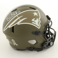 Drew Bledsoe Signed Patriots Salute to Service Full-Size Speed Helmet (Beckett) at PristineAuction.com