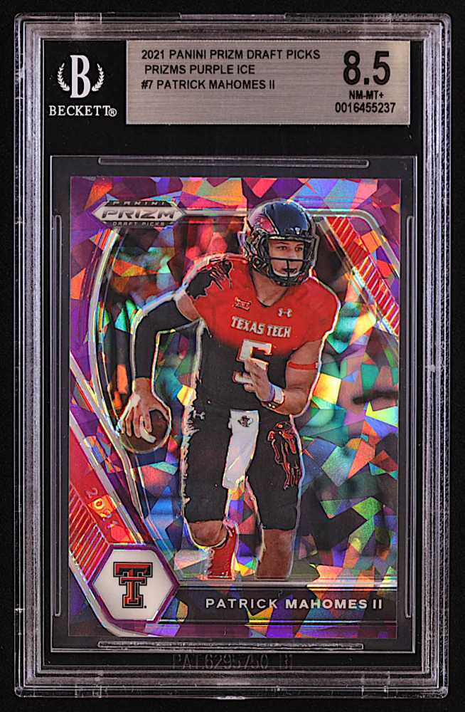 thumbnail interactive-video image 1 of 2021 Panini Prizm Draft Picks Patrick Mahomes #7 – MGS Graded 10 Gem Mint (Prizm Parallel) 1 of 6