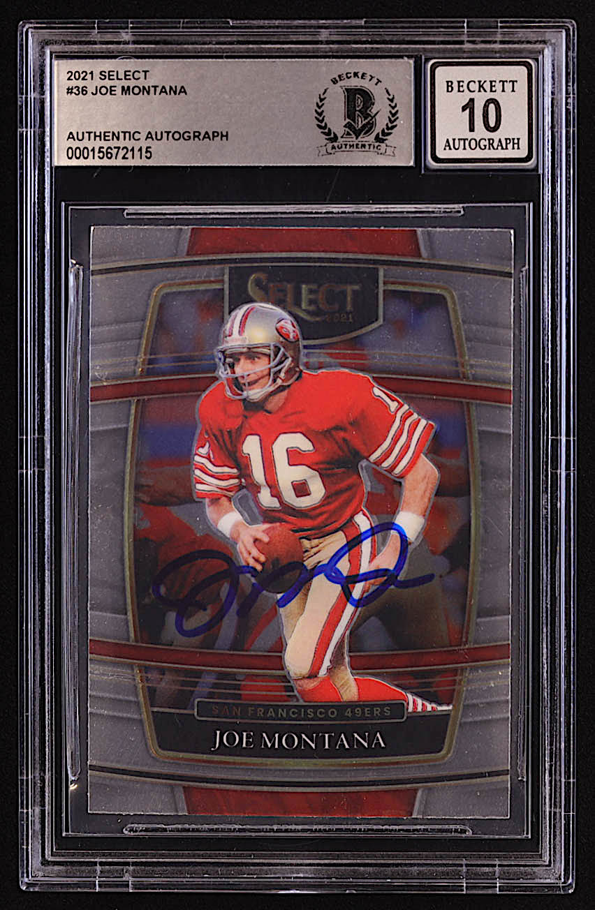 Joe Montana Signed 2021 Select #36 (BGS | Autograph Graded BGS 10) at PristineAuction.com Joe Montana Signed 2021 Select #36 (BGS | Autograph Graded BGS 10) at PristineAuction.com