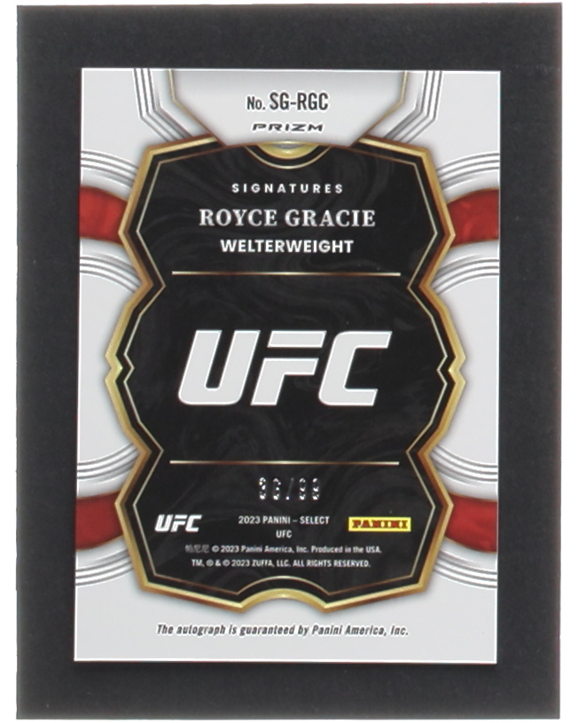 Royce Gracie 2023 Select UFC Signatures Prizms Red #SGRGC Autograph #36/99 at PristineAuction.com Royce Gracie 2023 Select UFC Signatures Prizms Red #SGRGC Autograph #36/99 at PristineAuction.com