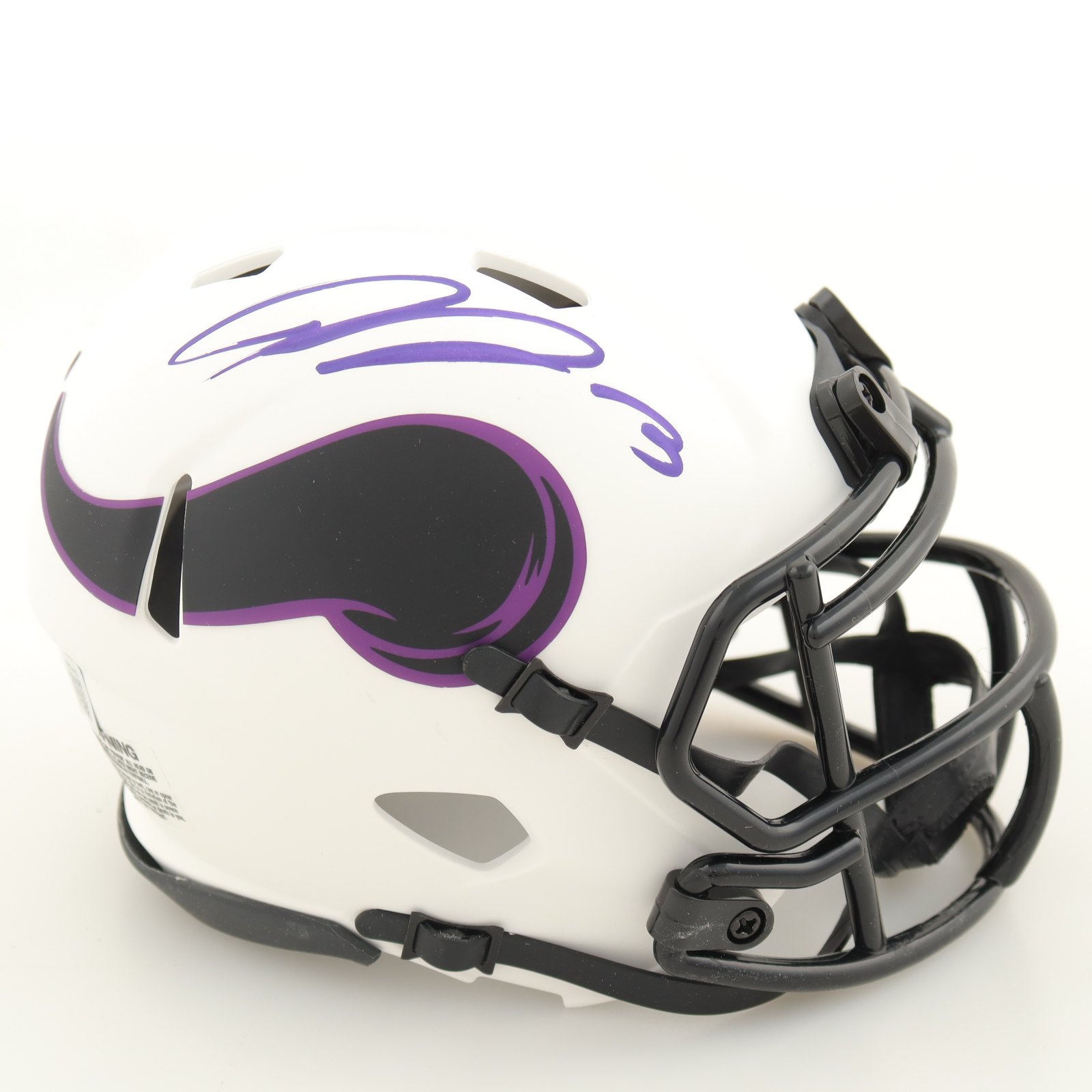 Jordan Addison Signed Vikings Lunar Eclipse Alternate Speed Mini Helmet (Beckett) at PristineAuction.com Jordan Addison Signed Vikings Lunar Eclipse Alternate Speed Mini Helmet (Beckett) at PristineAuction.com