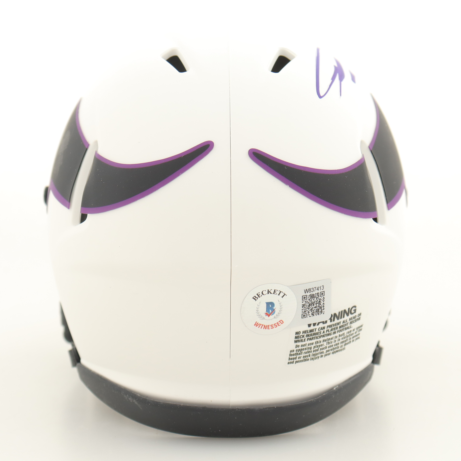 Jordan Addison Signed Vikings Lunar Eclipse Alternate Speed Mini Helmet (Beckett) at PristineAuction.com Jordan Addison Signed Vikings Lunar Eclipse Alternate Speed Mini Helmet (Beckett) at PristineAuction.com