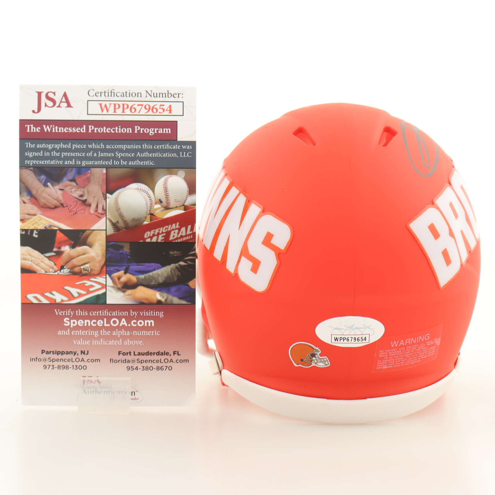 Odell Beckham Jr. Signed Browns AMP Alternate Speed Mini Helmet (JSA) at PristineAuction.com Odell Beckham Jr. Signed Browns AMP Alternate Speed Mini Helmet (JSA) at PristineAuction.com