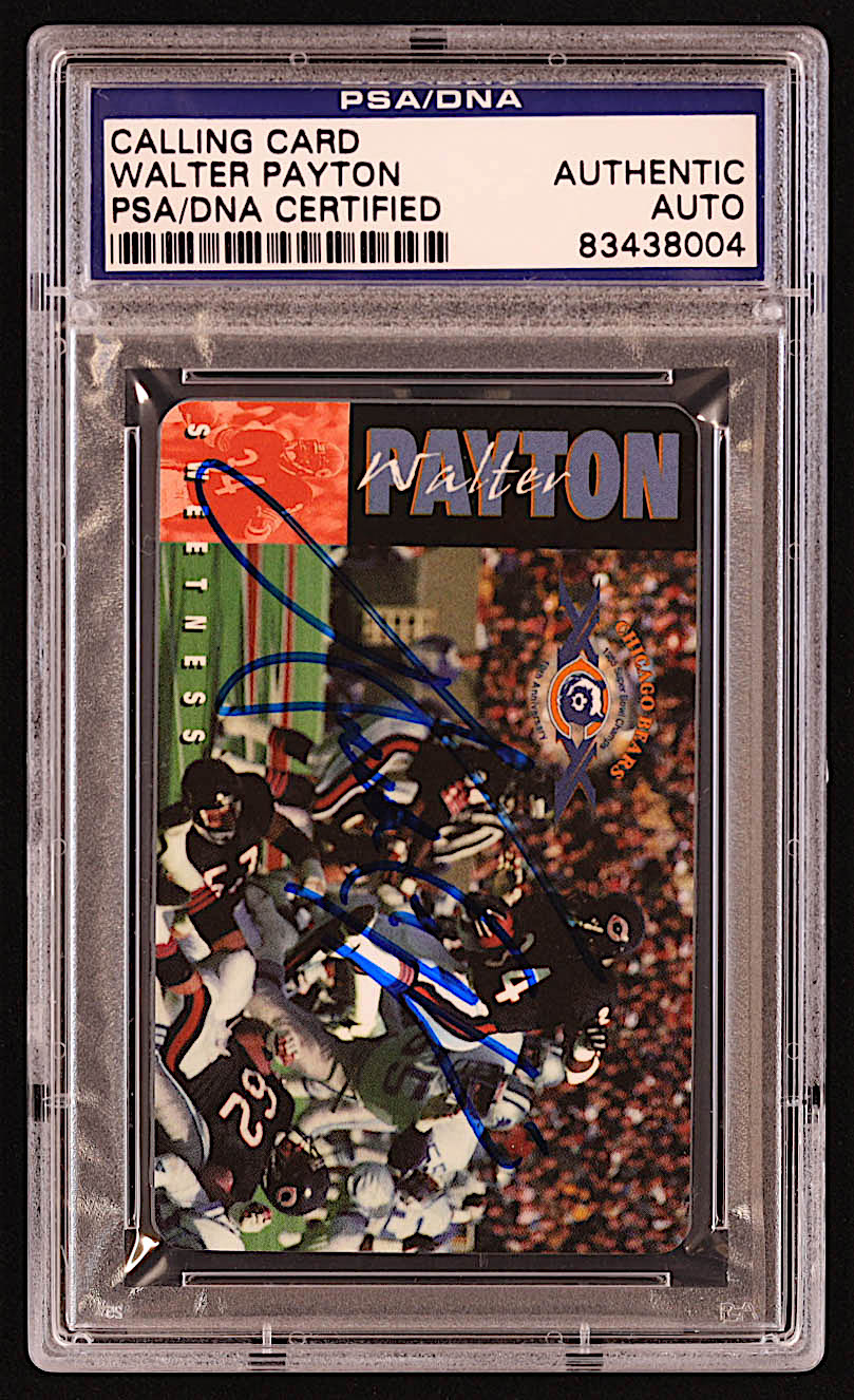 Walter Payton Signed Bears Calling Card (PSA) at PristineAuction.com Walter Payton Signed Bears Calling Card (PSA) at PristineAuction.com