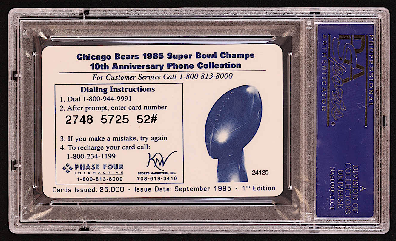 Walter Payton Signed Bears Calling Card (PSA) at PristineAuction.com Walter Payton Signed Bears Calling Card (PSA) at PristineAuction.com