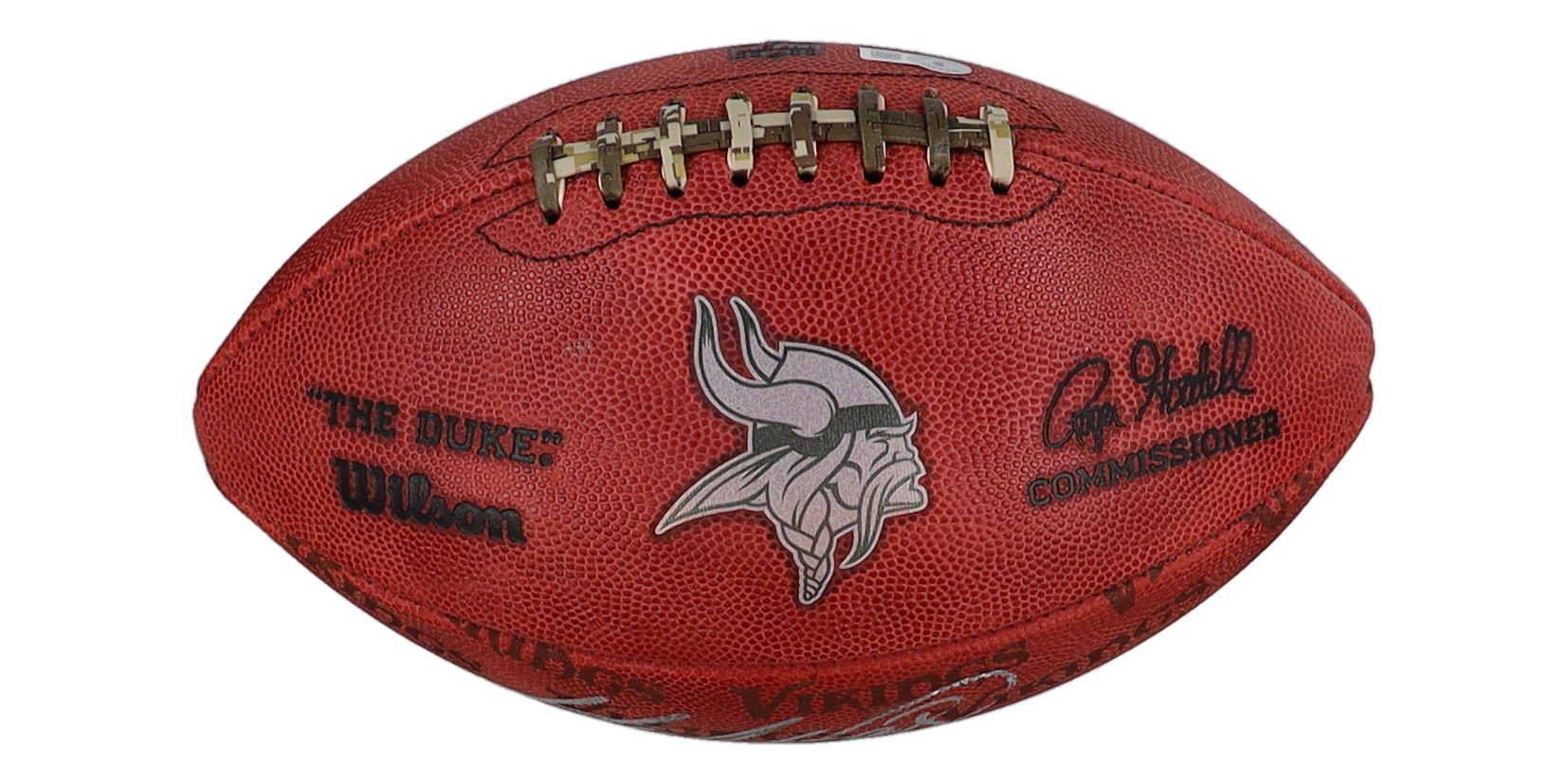 Adrian Peterson Signed Vikings Logo "The Duke" NFL Football (Beckett) at PristineAuction.com Adrian Peterson Signed Vikings Logo "The Duke" NFL Football (Beckett) at PristineAuction.com