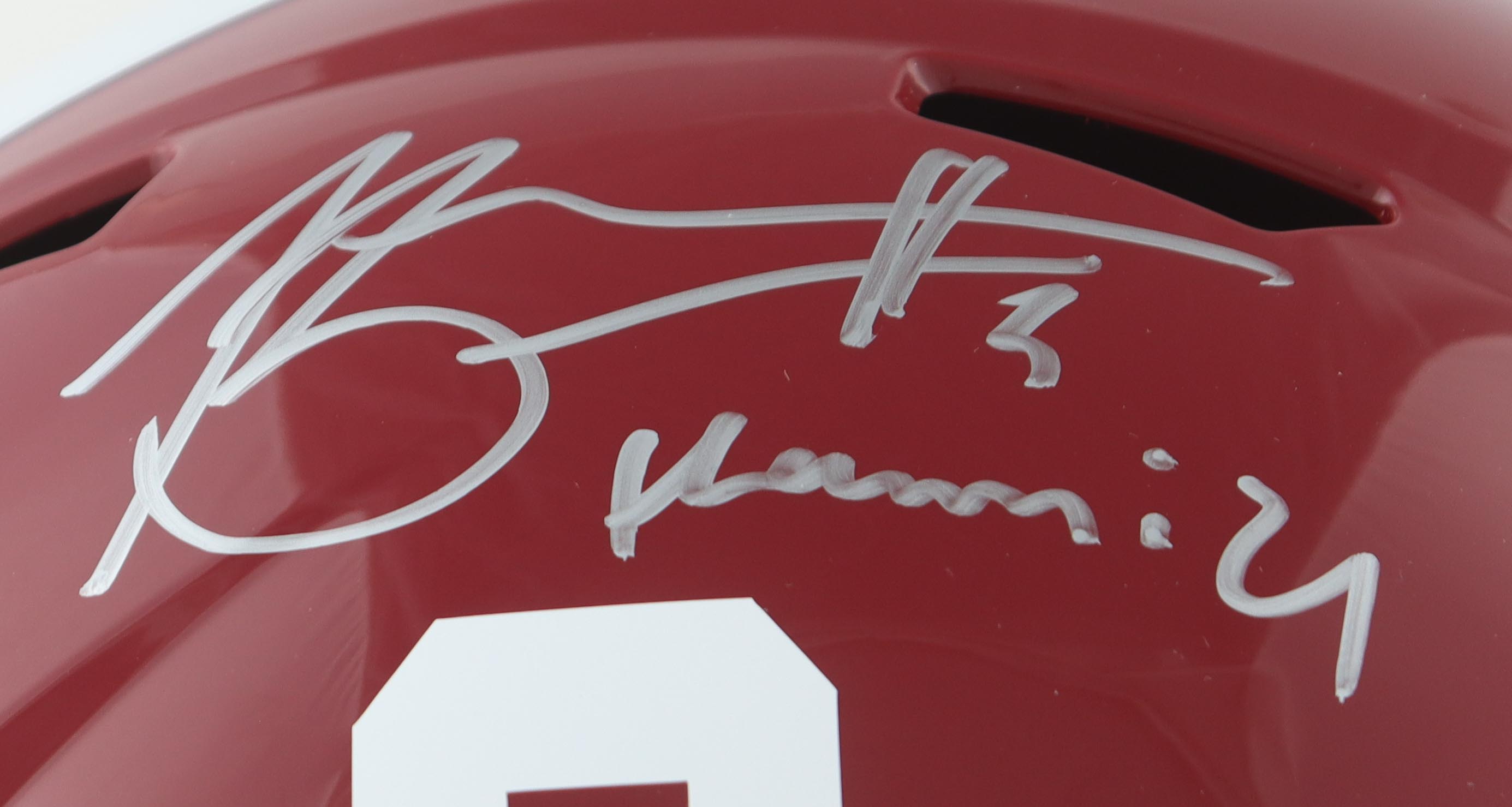 Bryce Young Signed Alabama Crimson Tide Full-Size Speed Helmet Inscribed "Heisman 21" (Beckett) at PristineAuction.com Bryce Young Signed Alabama Crimson Tide Full-Size Speed Helmet Inscribed "Heisman 21" (Beckett) at PristineAuction.com