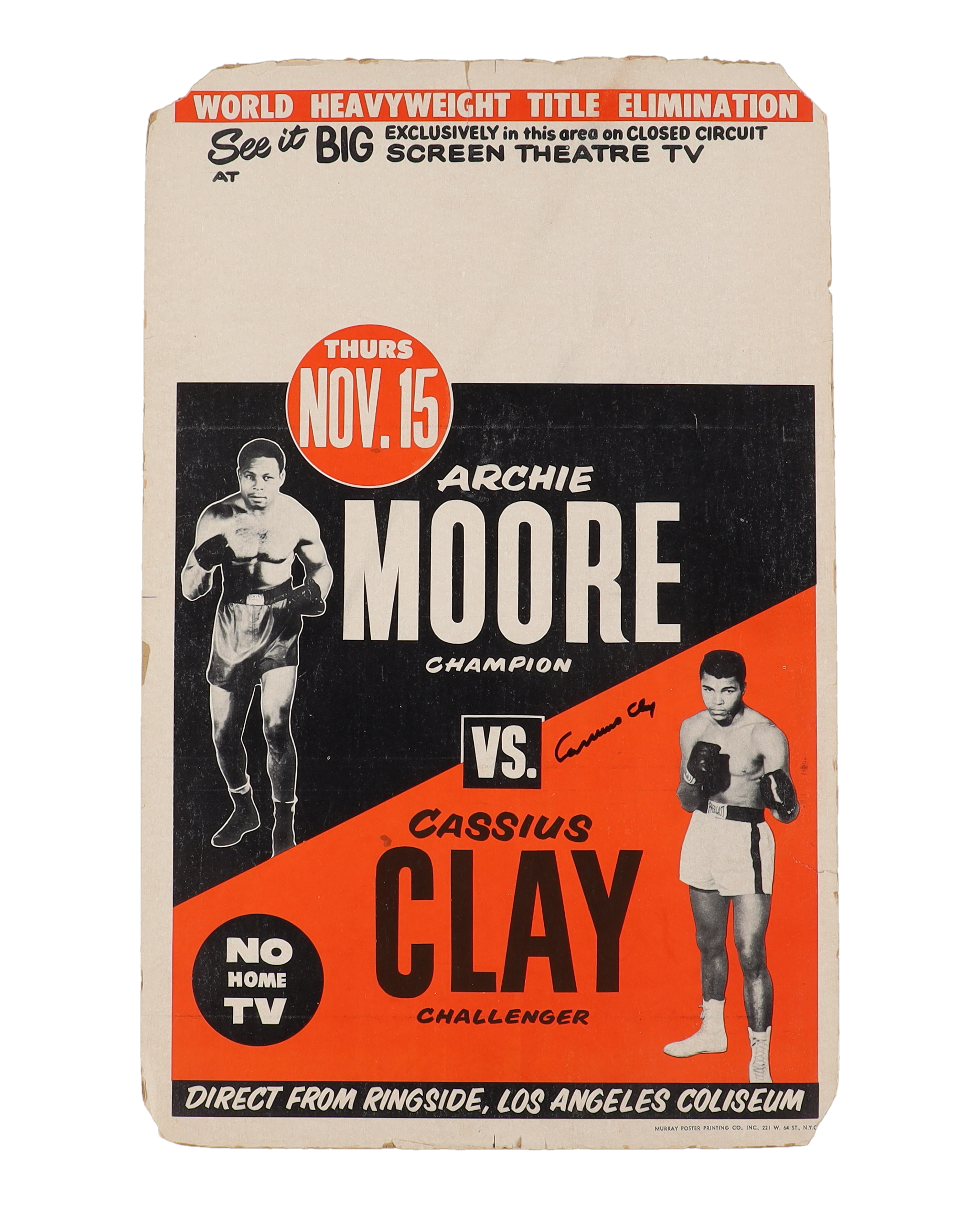 Cassius Clay Signed Fight Poster (PSA) at PristineAuction.com Cassius Clay Signed Fight Poster (PSA) at PristineAuction.com