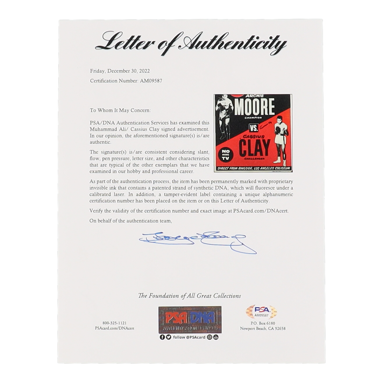 Cassius Clay Signed Fight Poster (PSA) at PristineAuction.com Cassius Clay Signed Fight Poster (PSA) at PristineAuction.com