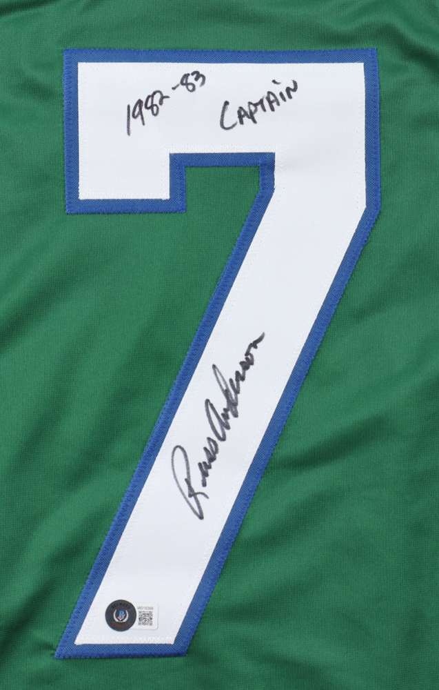 Russ Anderson Signed Jersey Inscribed "1982-83 Captain" (Beckett) at PristineAuction.com Russ Anderson Signed Jersey Inscribed "1982-83 Captain" (Beckett) at PristineAuction.com