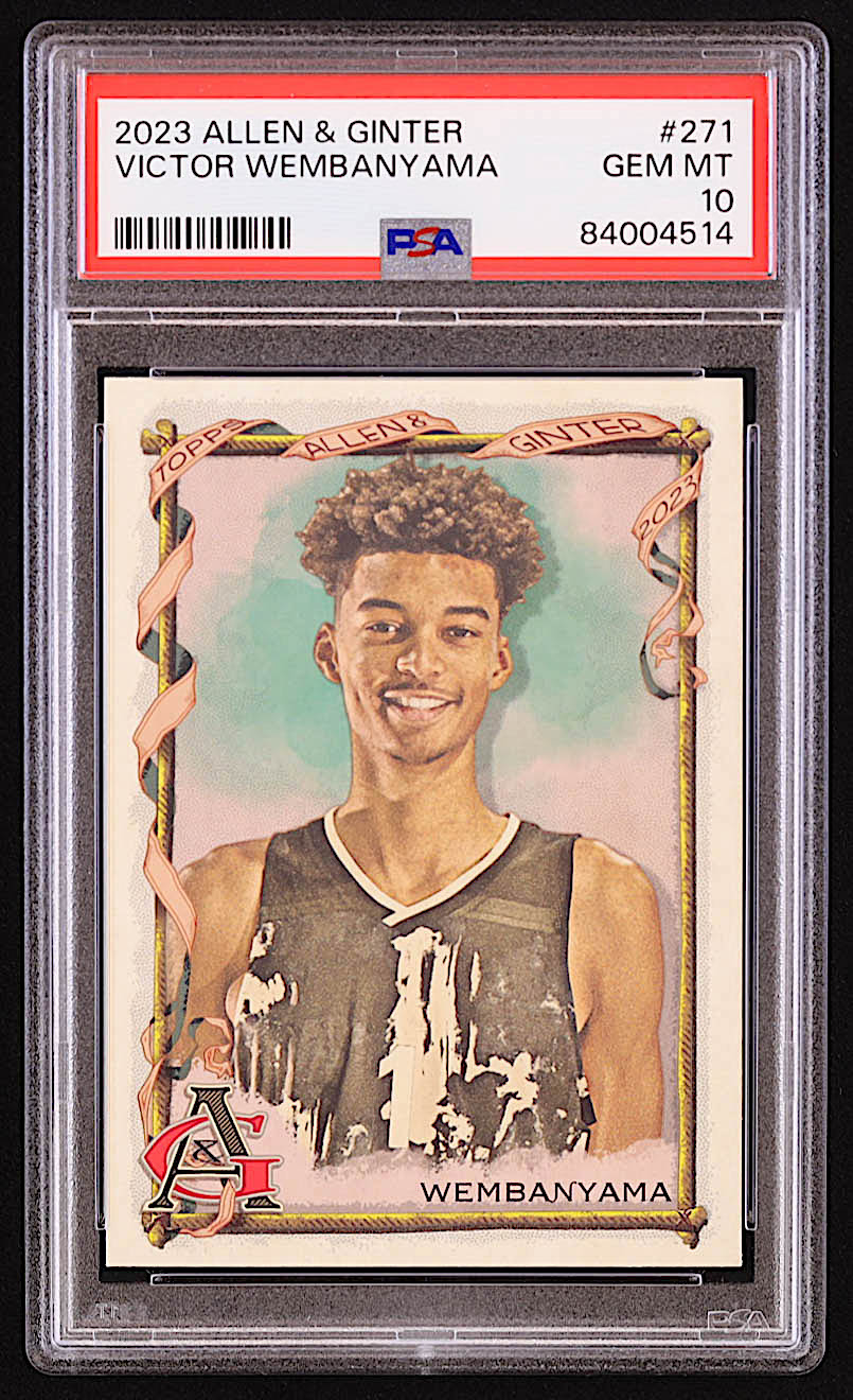 Victor Wembanyama 2023 Topps Allen and Ginter #271 RC (PSA 10) at PristineAuction.com Victor Wembanyama 2023 Topps Allen and Ginter #271 RC (PSA 10) at PristineAuction.com