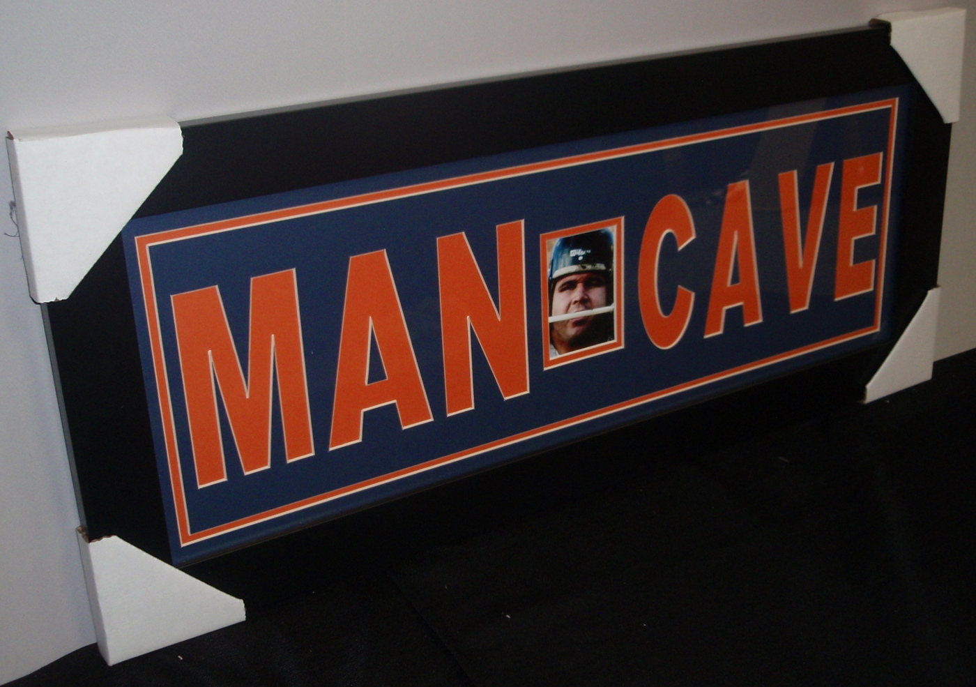 Chicago Bears "Man Cave" 13x31 Custom Frame Display at PristineAuction.com Chicago Bears "Man Cave" 13x31 Custom Frame Display at PristineAuction.com