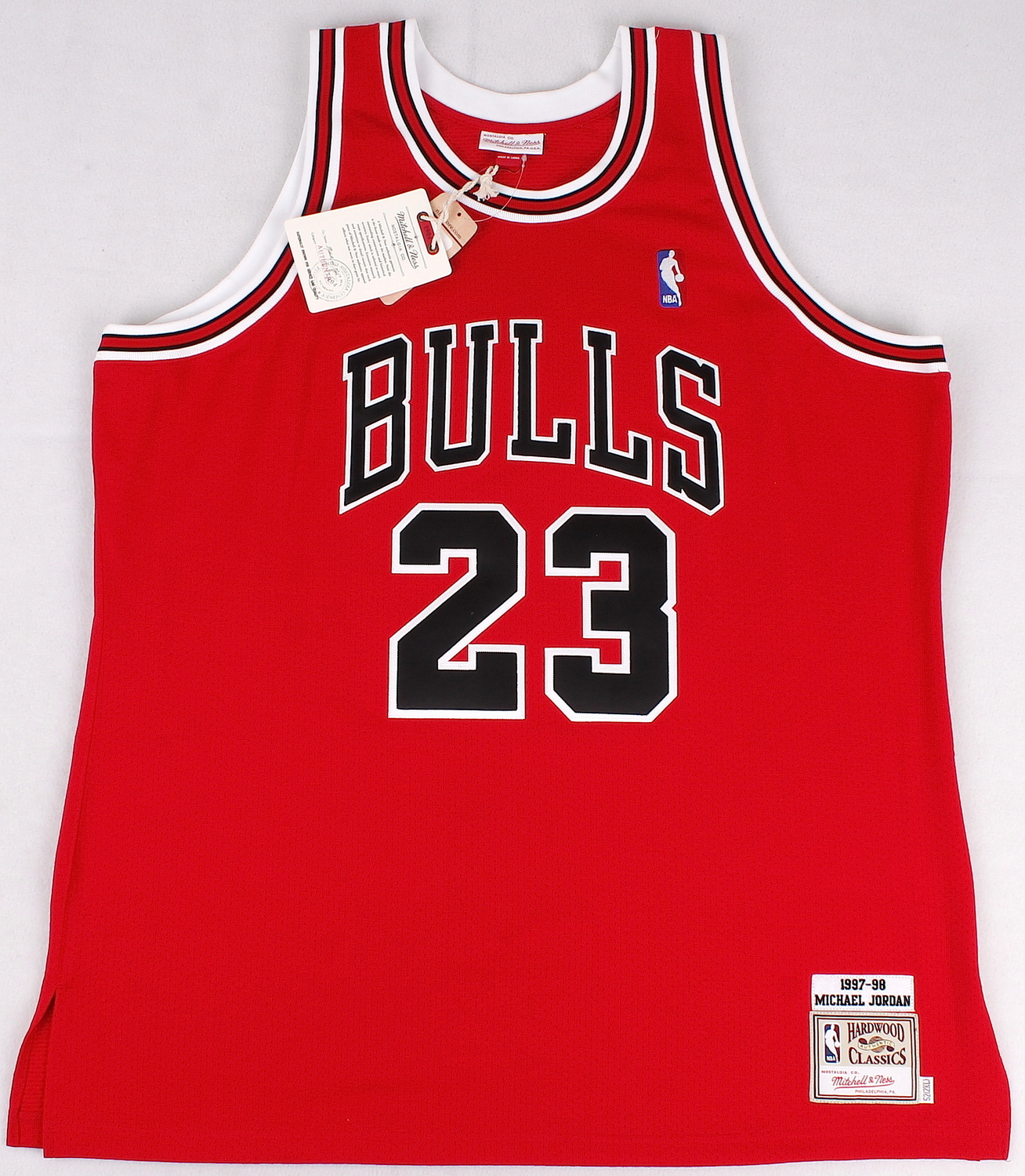 Michael Jordan Signed Limited Edition Authentic Mitchell & Ness "Hall of Fame" Bulls Jersey Inscribed "2009 HOF" #64/123 (UDA COA) at PristineAuction.com Michael Jordan Signed Limited Edition Authentic Mitchell & Ness "Hall of Fame" Bulls Jersey Inscribed "2009 HOF" #64/123 (UDA COA) at PristineAuction.com