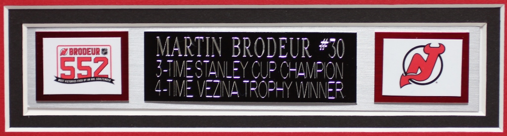 Martin Brodeur Signed Devils 35x43 Custom Framed Jersey (JSA COA) at PristineAuction.com Martin Brodeur Signed Devils 35x43 Custom Framed Jersey (JSA COA) at PristineAuction.com