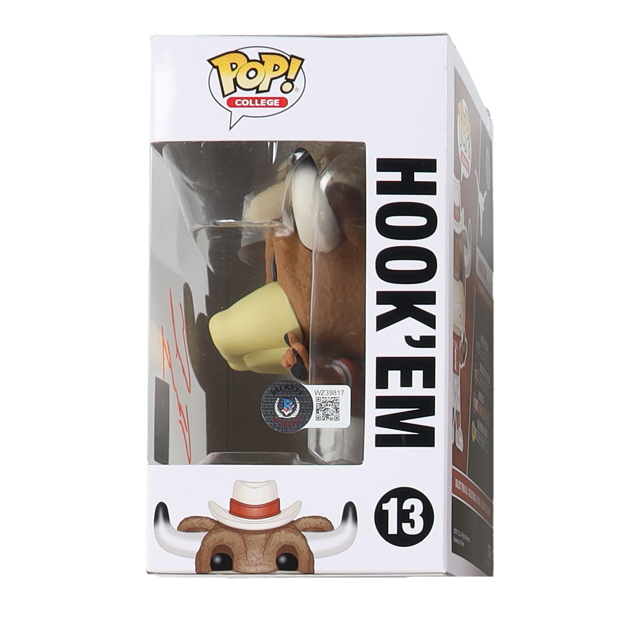 Earl Campbell Signed Texas Longhorns #13 Hook'em Funko Pop! Vinyl Figure (Beckett) at PristineAuction.com Earl Campbell Signed Texas Longhorns #13 Hook'em Funko Pop! Vinyl Figure (Beckett) at PristineAuction.com